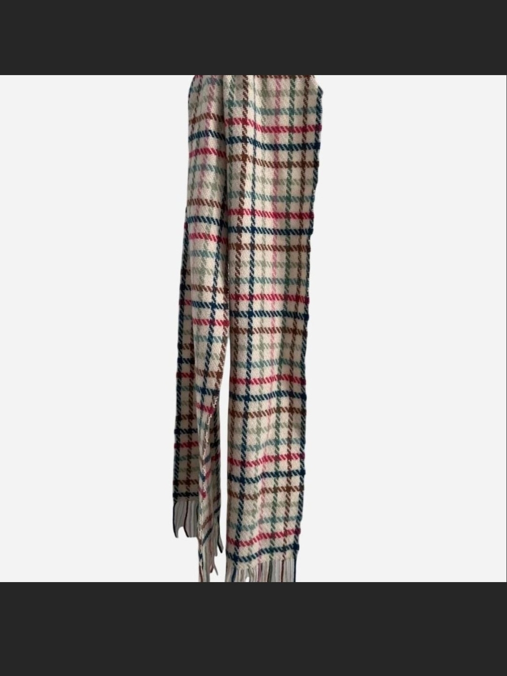 COACH Wool & Cashmere Tattersall Scarf